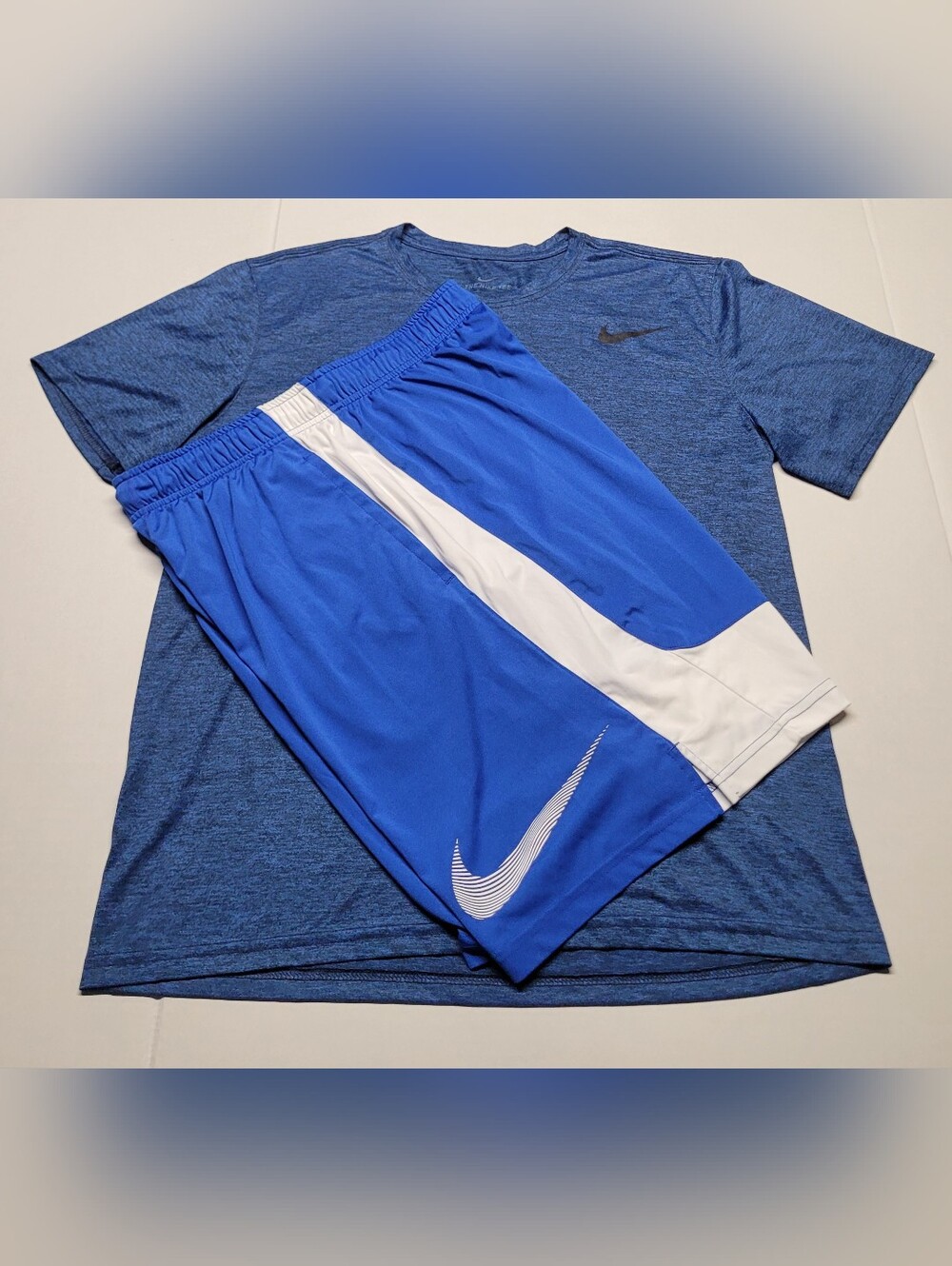 Nike Royal Blue & White Performance Shorts Set